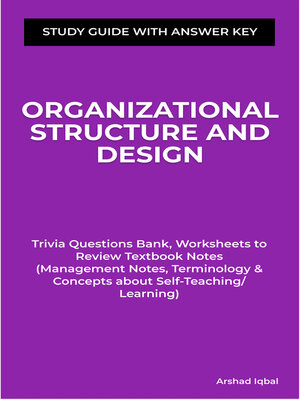 cover image of Organizational Structure and Design Study Guide with Answer Key